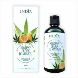 Huile de massage citron à l'huile de chanvre 100ml India Cosmetics x Active CBD