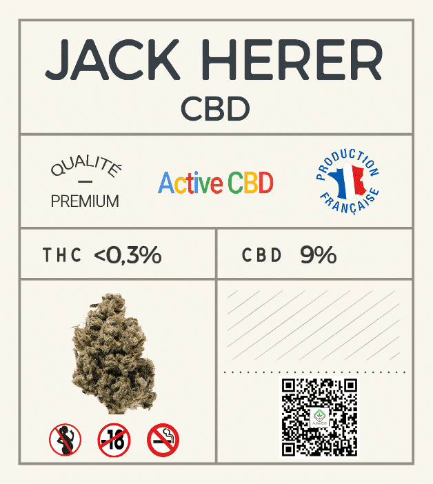 Etiquette Jack Herrer CBD Active CBD avec img fleur_5@0.2x